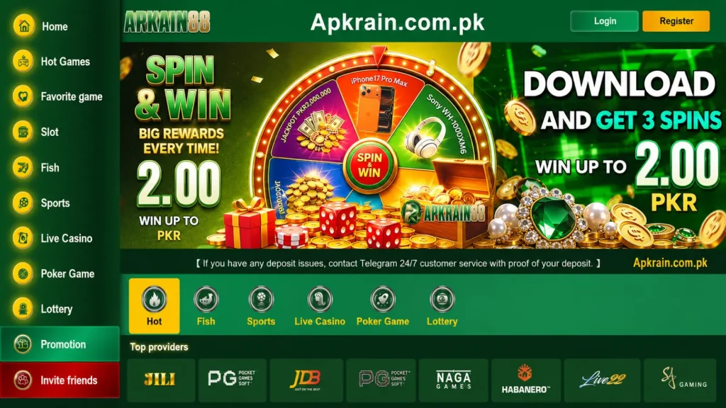 Pakwin88 Game interface